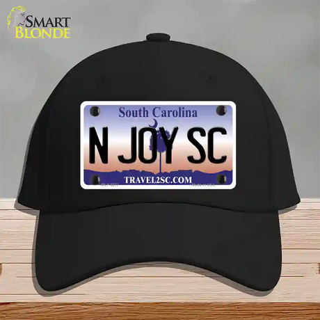 N Joy SC South Carolina Novelty License Plate Hat Cotton / Black