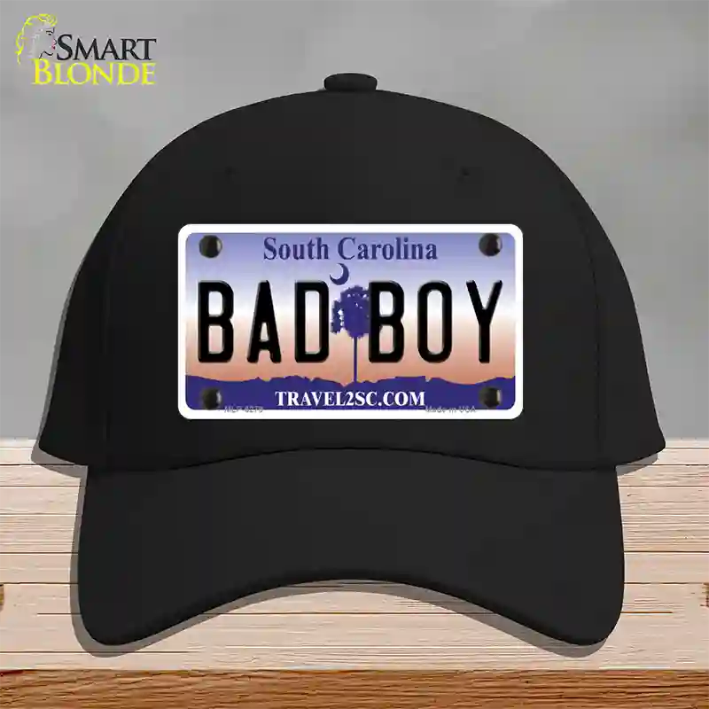 Bad Boy South Carolina Novelty License Plate Hat Cotton / Black