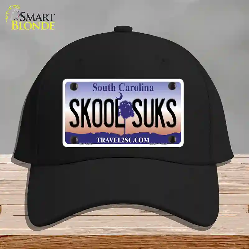 Skool Suks South Carolina Novelty License Plate Hat Cotton / Black