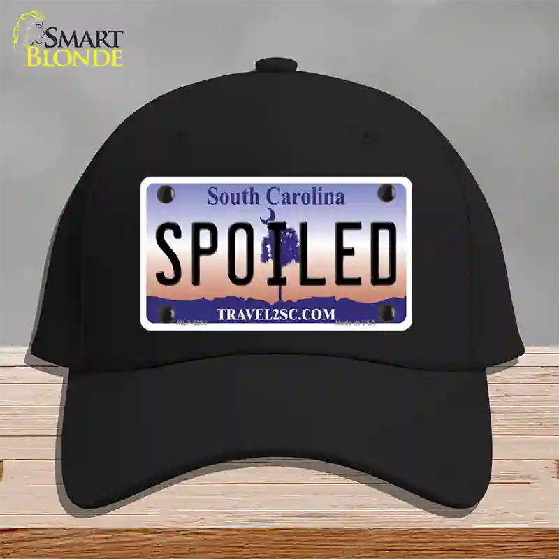 Spoiled South Carolina Novelty License Plate Hat Cotton / Black