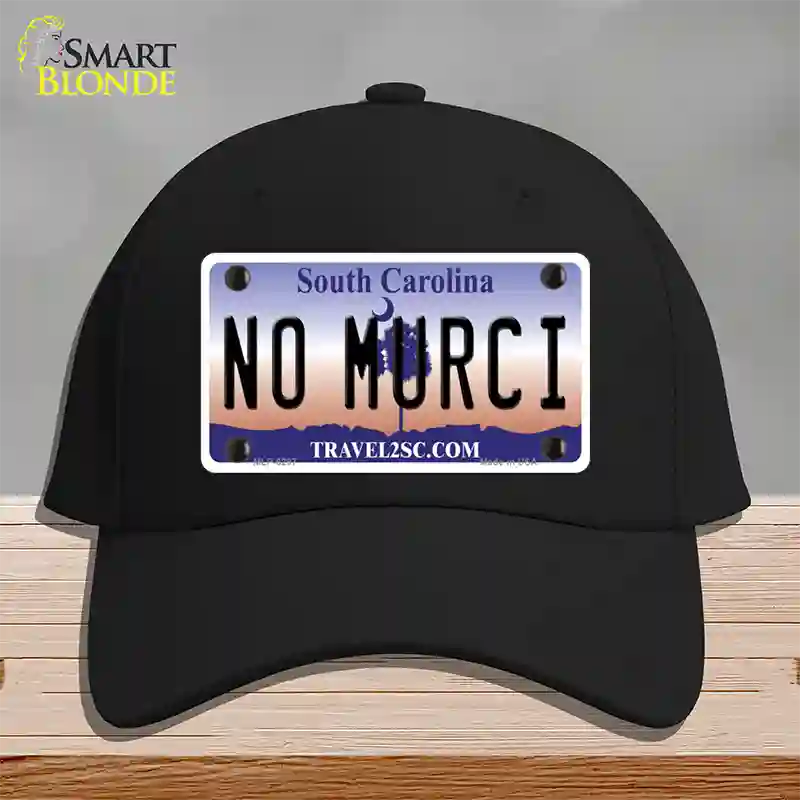 No Murci South Carolina Novelty License Plate Hat Cotton / Black