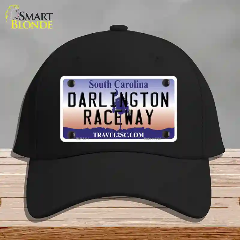 Darlington Raceway South Carolina Novelty License Plate Hat Cotton / Black