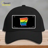 Arkansas Rainbow Novelty License Plate Hat Cotton / Black