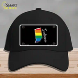 Indiana Rainbow Novelty License Plate Hat Cotton / Black