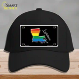 Louisiana Rainbow Novelty License Plate Hat Cotton / Black