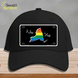 New York Rainbow Novelty License Plate Hat Cotton / Black