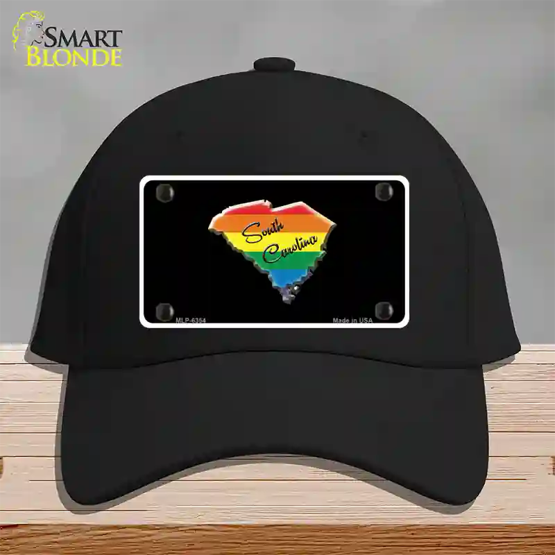 South Carolina Rainbow Novelty License Plate Hat Cotton / Black