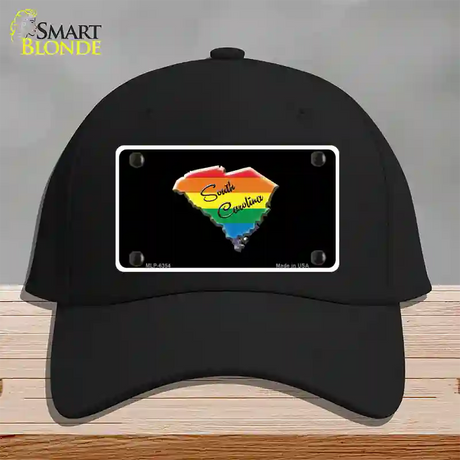 South Carolina Rainbow Novelty License Plate Hat Cotton / Black