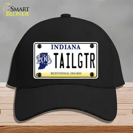 Tailgtr Indiana Bicentennial Novelty License Plate Hat Cotton / Black