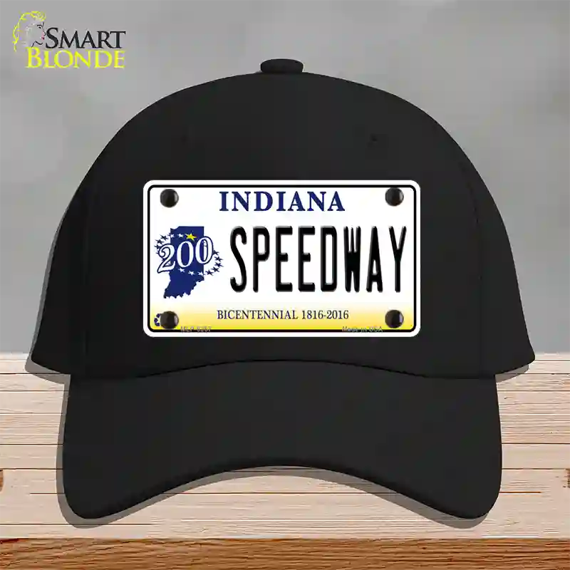 Speedway Indiana Novelty License Plate Hat Cotton / Black