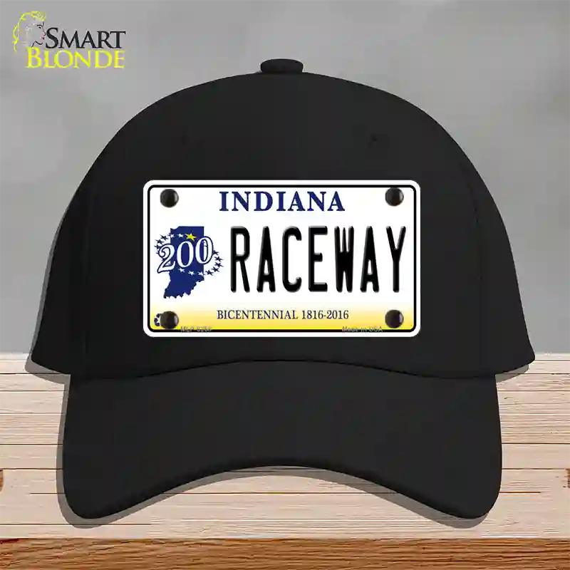 Raceway Indiana Novelty License Plate Hat Cotton / Black