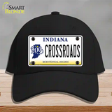 Crossroads Indiana Novelty License Plate Hat Cotton / Black