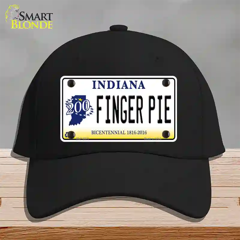 Finger Pie Indiana Novelty License Plate Hat Cotton / Black