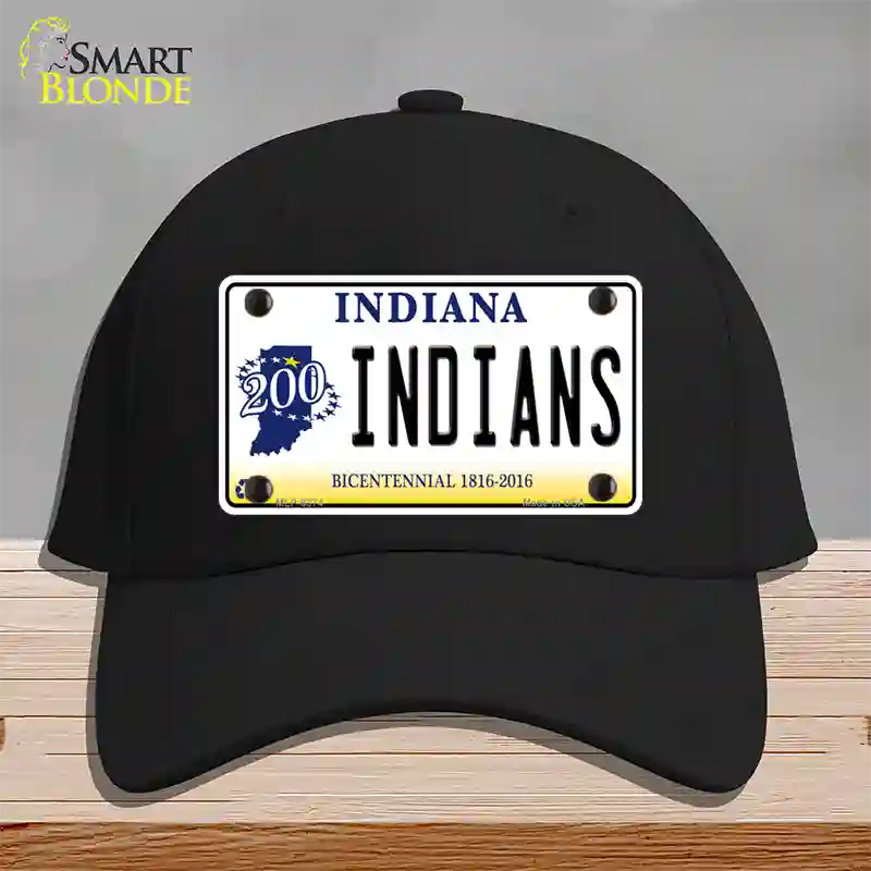 Indians Indiana Novelty License Plate Hat Cotton / Black