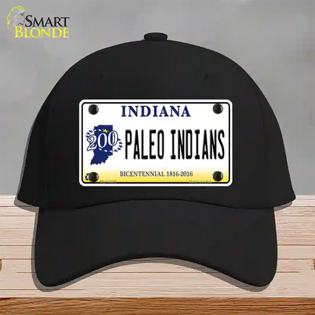 Paleo Indians Indiana Novelty License Plate Hat Cotton / Black