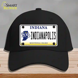 Indianapolis Indiana Novelty License Plate Hat Cotton / Black