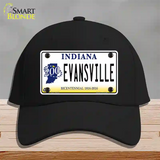 Evansville Indiana Novelty License Plate Hat Cotton / Black