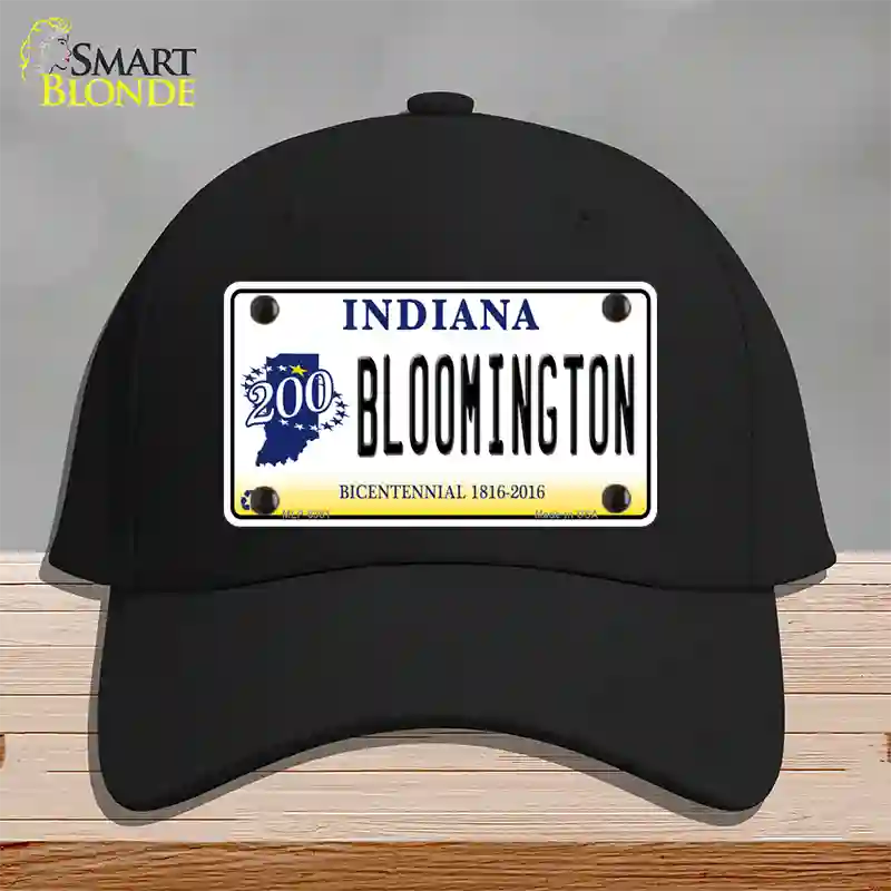 Bloomington Indiana Novelty License Plate Hat Cotton / Black