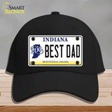 Best Dad Indiana Bicentennial Novelty License Plate Hat Cotton / Black