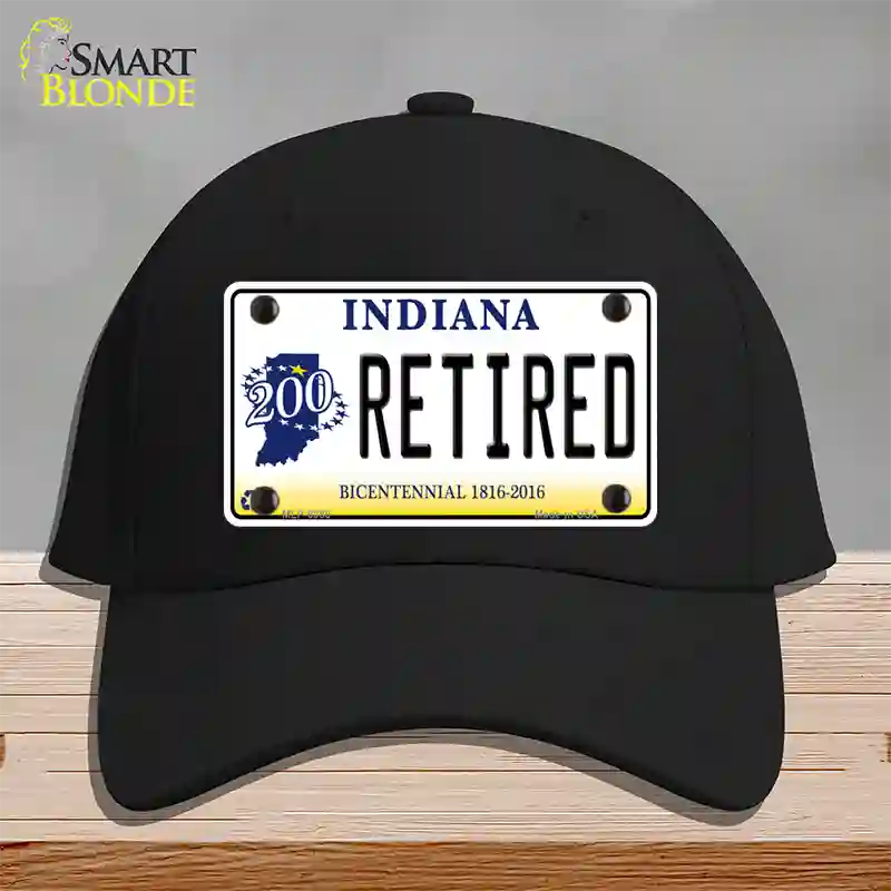 Retired Indiana Novelty License Plate Hat Cotton / Black