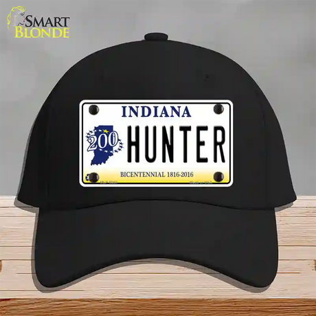 Hunter Indiana Bicentennial Novelty License Plate Hat Cotton / Black