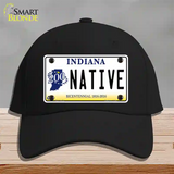 Native Indiana Novelty License Plate Hat Cotton / Black