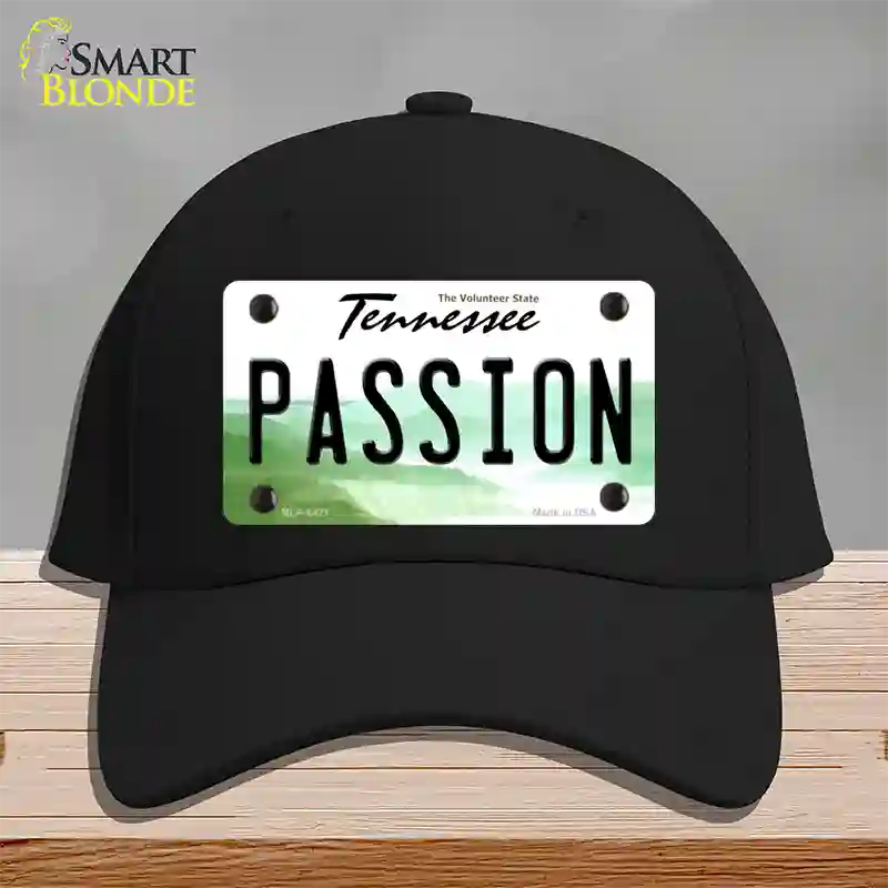 Passion Tennessee Novelty License Plate Hat Cotton / Black