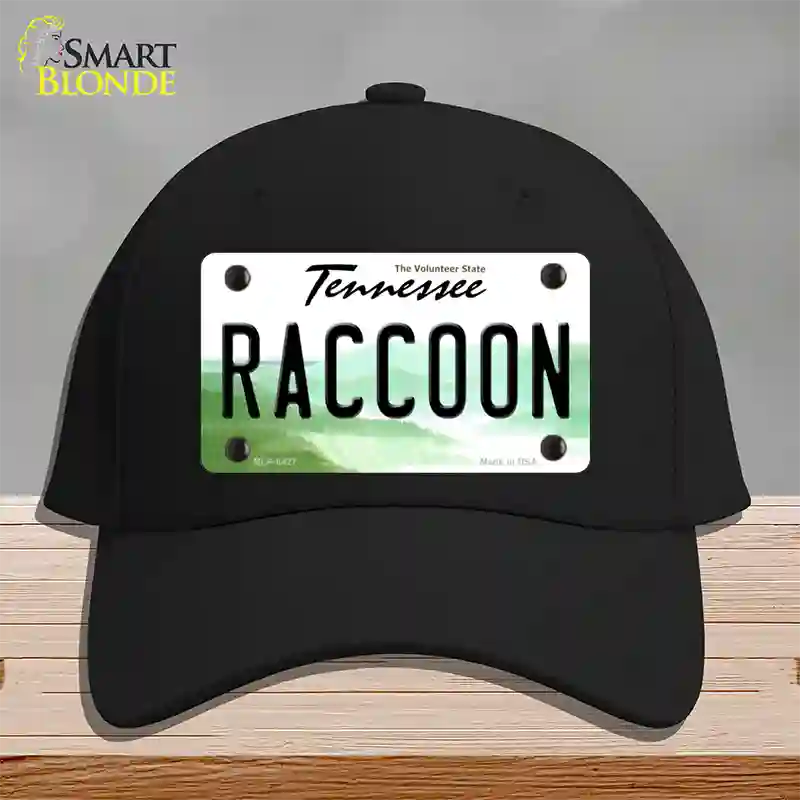 Raccoon Tennessee Novelty License Plate Hat Cotton / Black