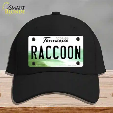 Raccoon Tennessee Novelty License Plate Hat Cotton / Black