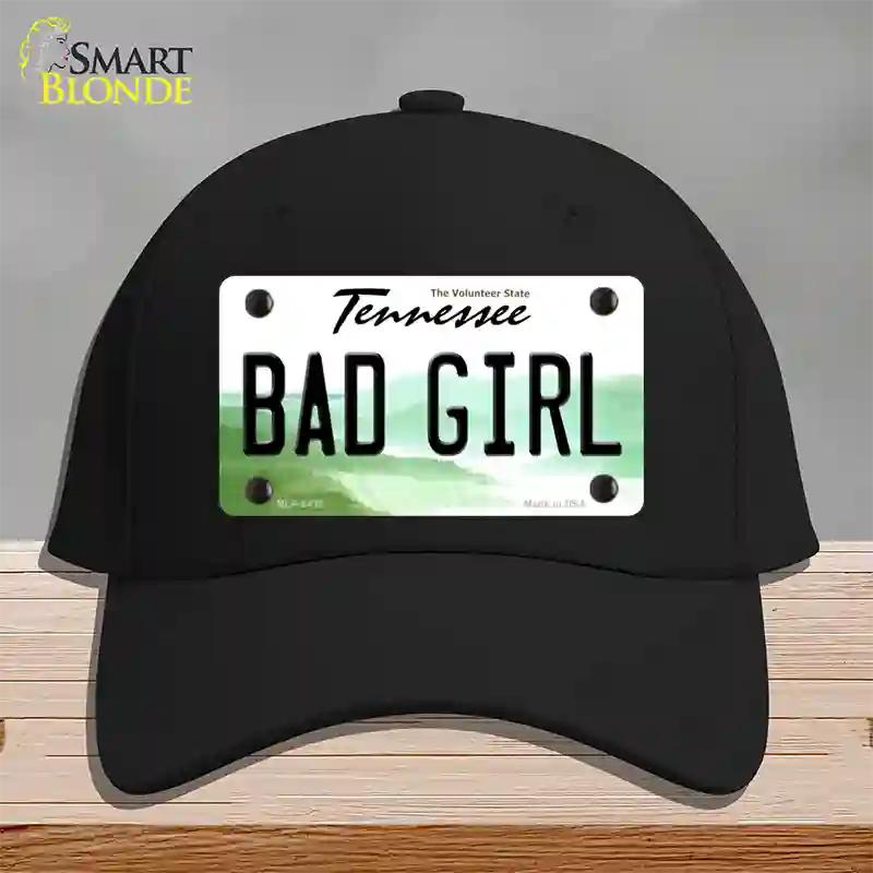 Bad Girl Tennessee Novelty License Plate Hat Cotton / Black