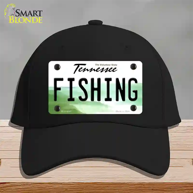 Fishing Tennessee Novelty License Plate Hat Cotton / Black