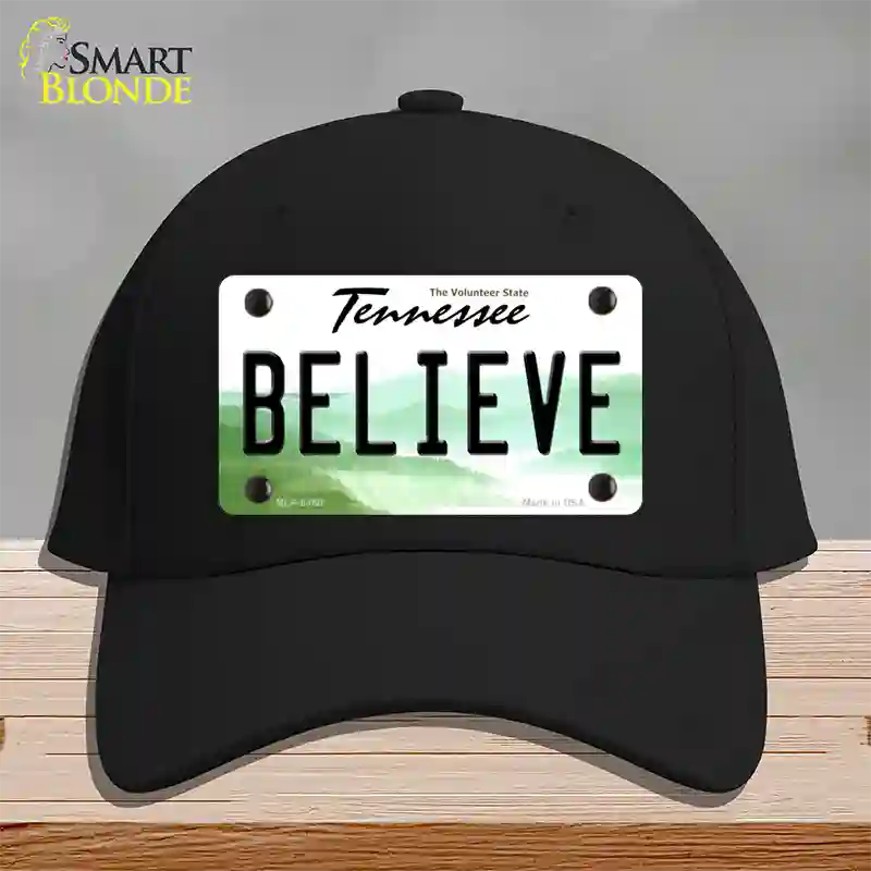 Believe Tennessee Novelty License Plate Hat Cotton / Black