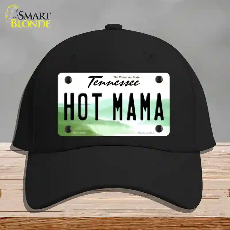 Hot Mama Tennessee Novelty License Plate Hat Cotton / Black