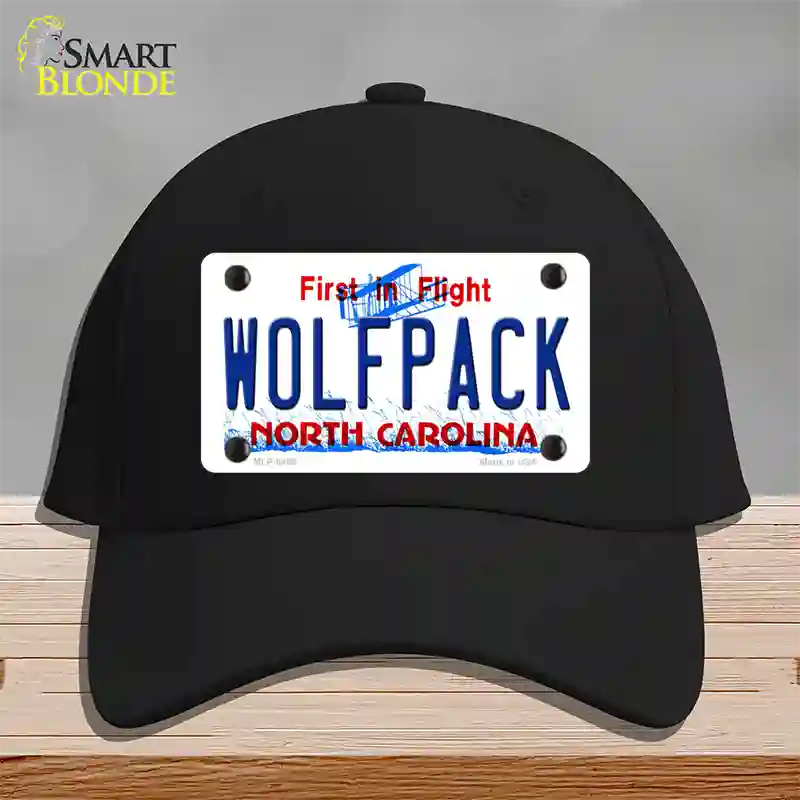 Wolfpack North Carolina Novelty License Plate Hat Cotton / Black