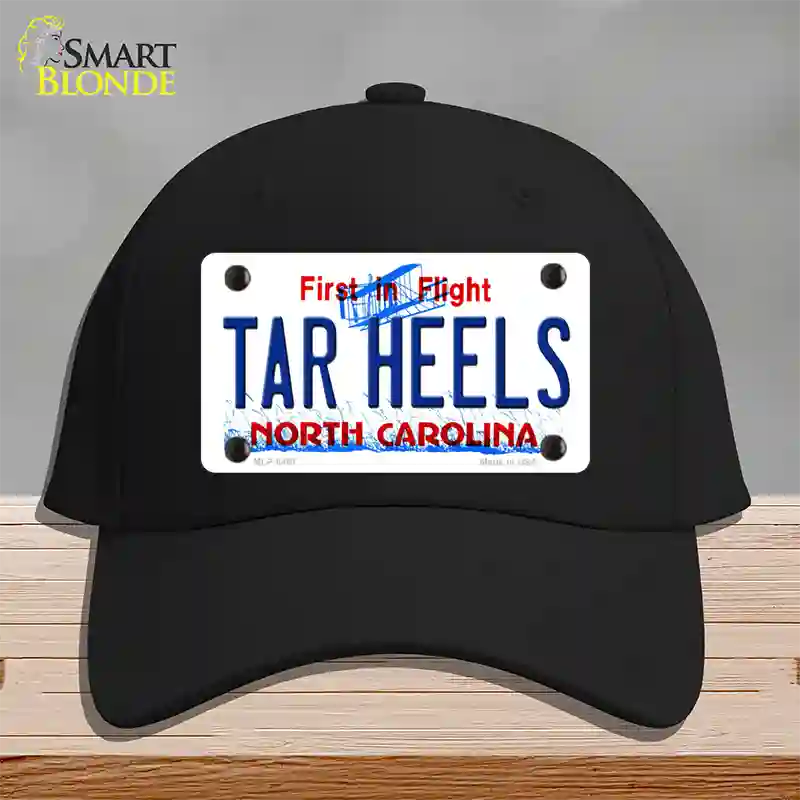 Tar Heels North Carolina Novelty License Plate Hat Cotton / Black