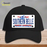 Southern Belle North Carolina Novelty License Plate Hat Cotton / Black