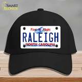 Raleigh North Carolina Novelty License Plate Hat Cotton / Black