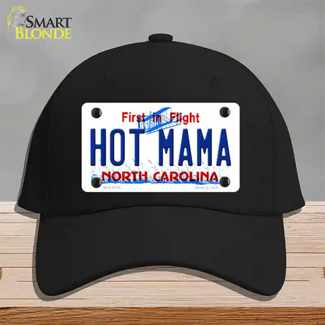 Hot Mama North Carolina Novelty License Plate Hat Cotton / Black