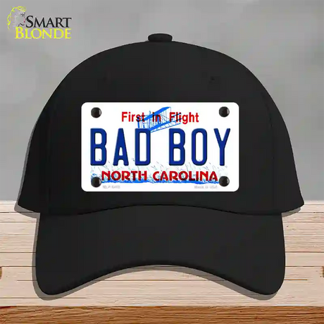 Bad Boy North Carolina Novelty License Plate Hat Cotton / Black