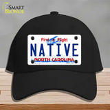 Native North Carolina Novelty License Plate Hat Cotton / Black