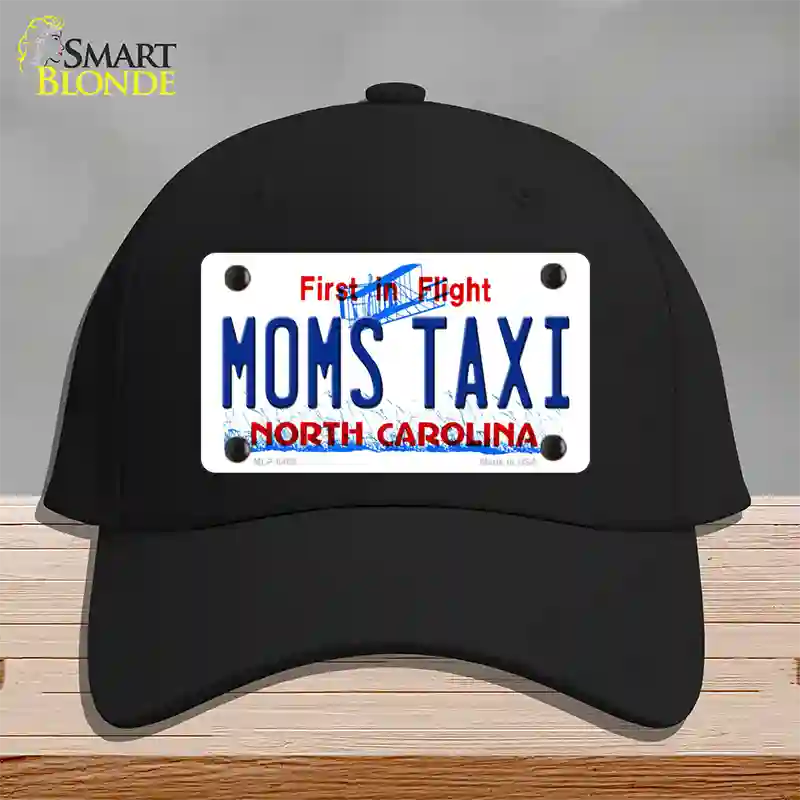 Moms Taxi North Carolina Novelty License Plate Hat Cotton / Black