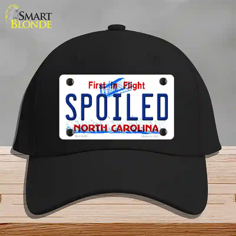 Spoiled North Carolina Novelty License Plate Hat Cotton / Black