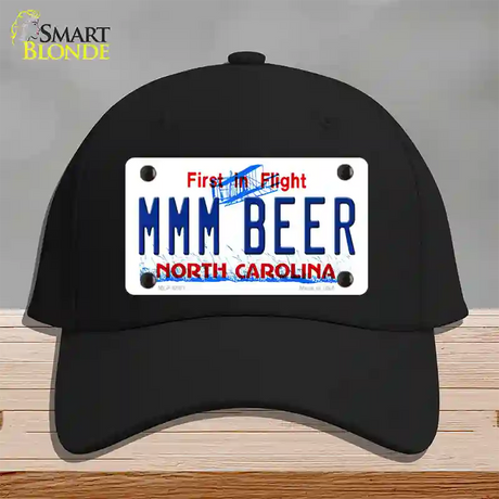 MMM Beer North Carolina Novelty License Plate Hat Cotton / Black