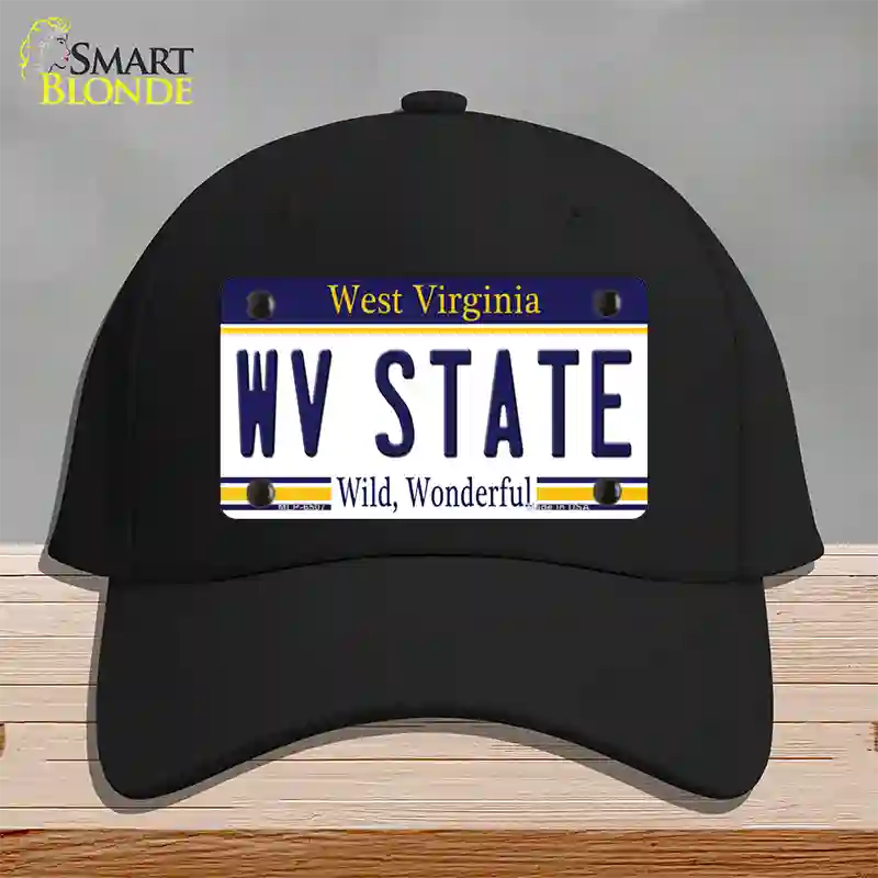 West Virginia State Novelty License Plate Hat Cotton / Black