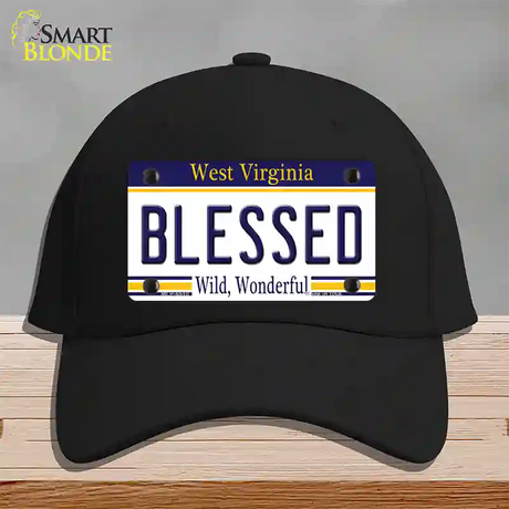 Blessed West Virginia Novelty License Plate Hat Cotton / Black