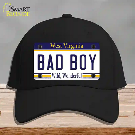 Bad Boy West Virginia Novelty License Plate Hat Cotton / Black