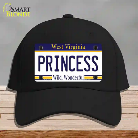 Princess West Virginia Novelty License Plate Hat Cotton / Black