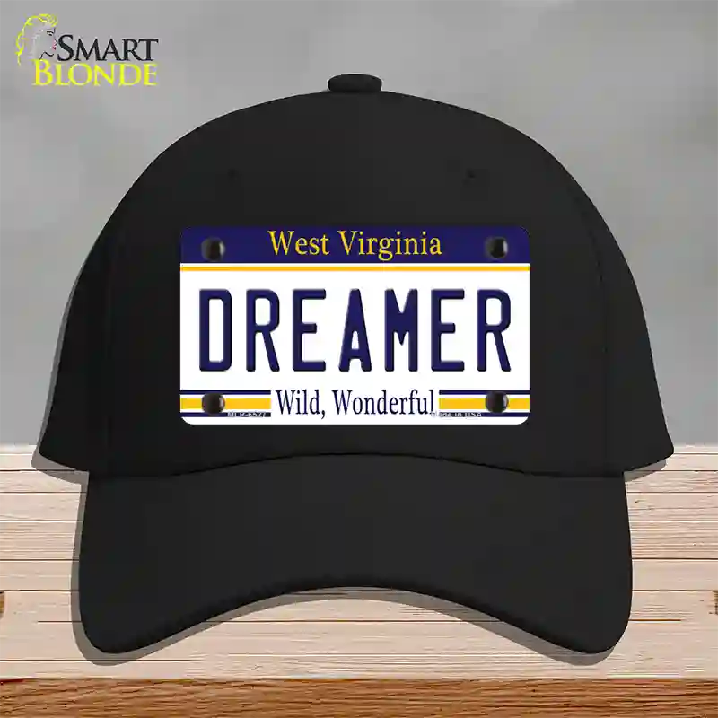 Dreamer West Virginia Novelty License Plate Hat Cotton / Black