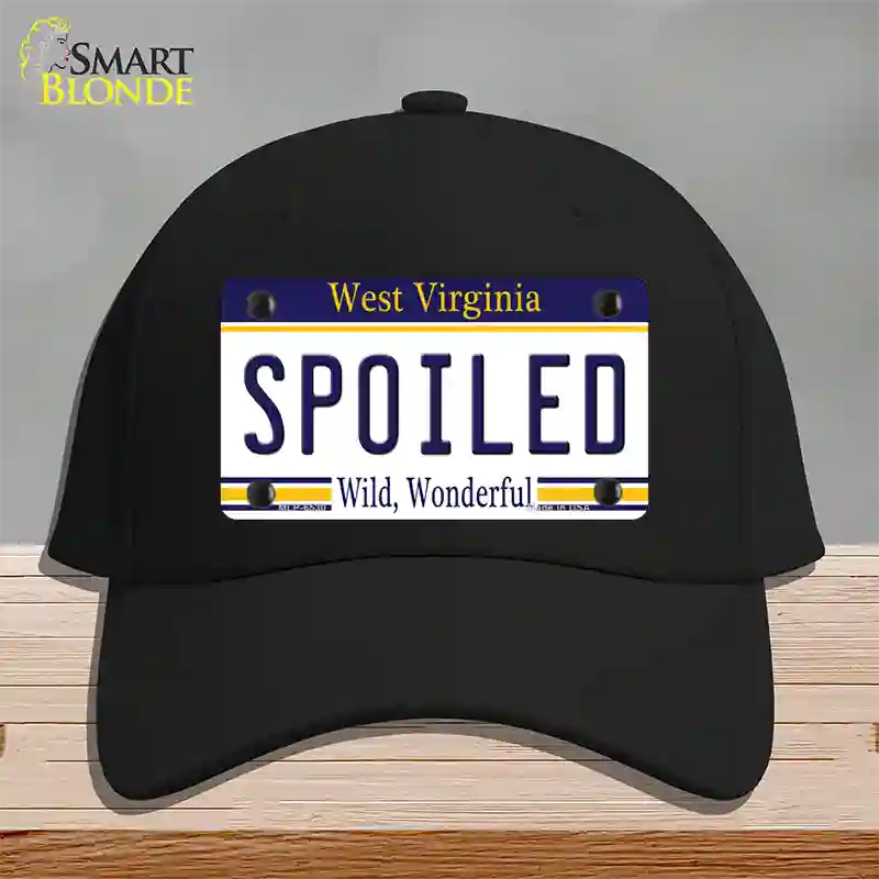 Spoiled West Virginia Novelty License Plate Hat Cotton / Black