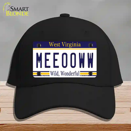 Meeooww West Virginia Novelty License Plate Hat Cotton / Black